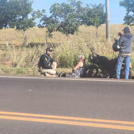 Pneu 'careca' de moto estoura perto de acidente que matou caminhoneiro na BR-163