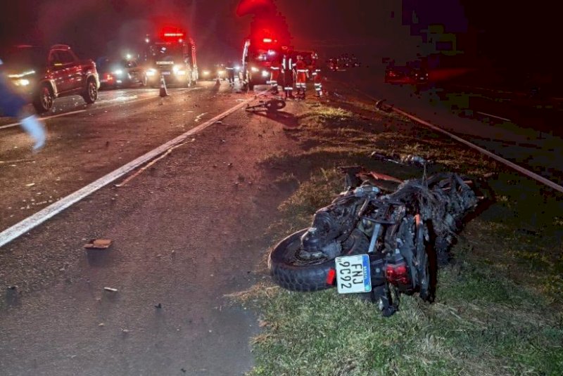 AGORA: acidente na BR 163 próximo a PRF mata motociclista em Dourados