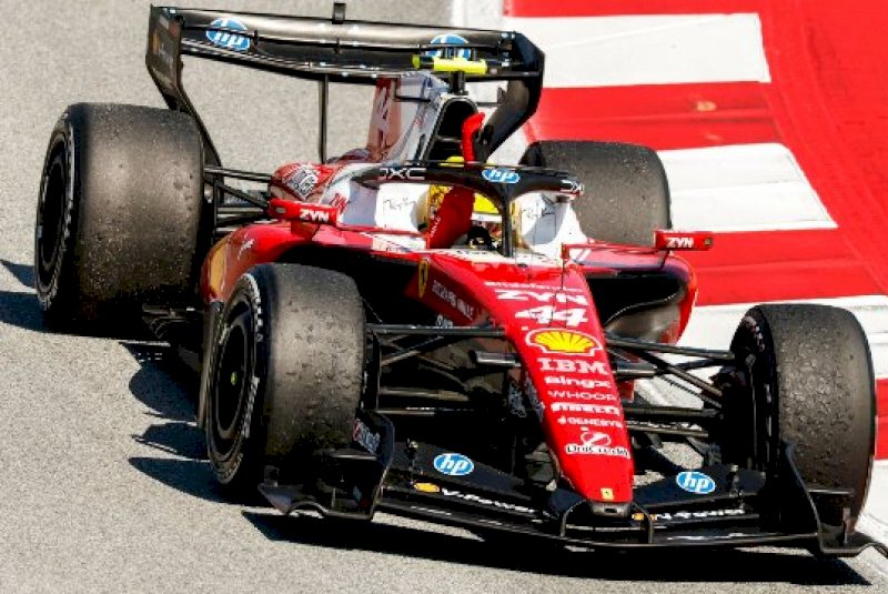 Hamilton vence pela 1&ordm; vez com a Ferrari ap&oacute;s estrat&eacute;gia ousada no GP da Espanha