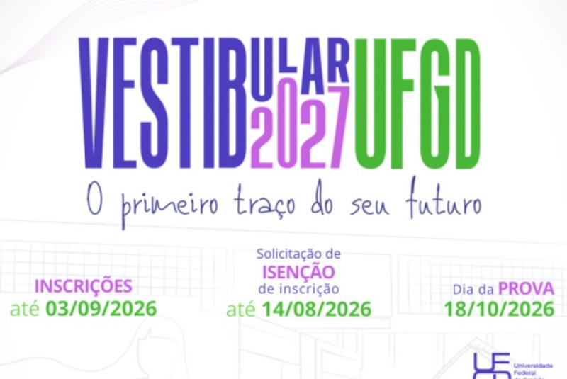 Vestibular abre inscrições para vagas em cursos de graduação
