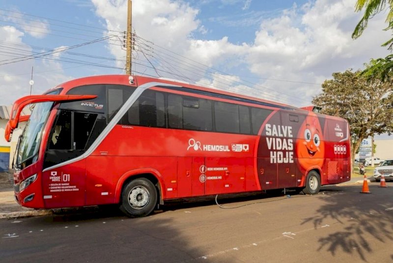 Caarapó recebe "Ônibus da Vida" para doação de sangue pela primeira vez