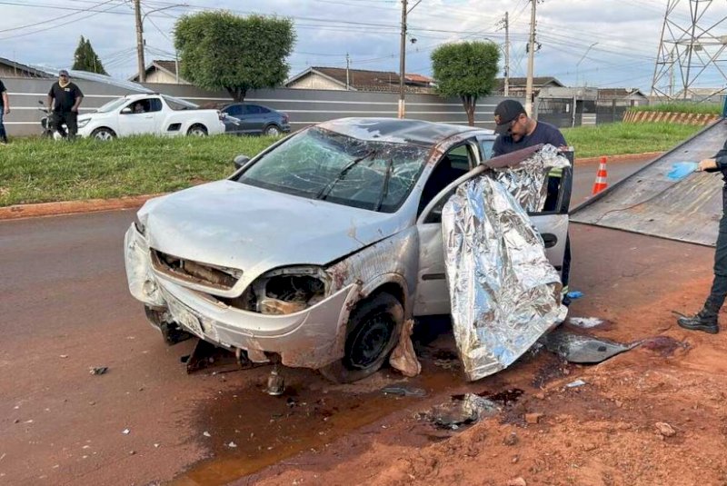 Ferragem perfurou cabeça de motorista durante capotamento na Avenida Guaicurus (vídeo)
