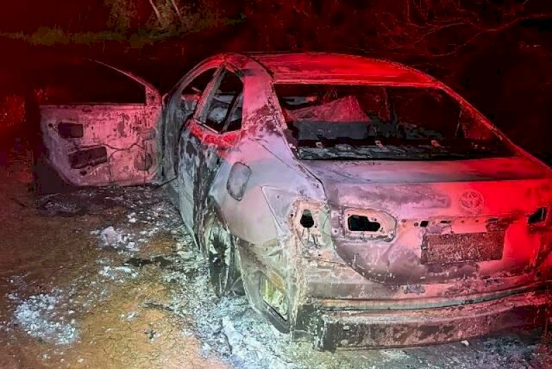 Corpo carbonizado &eacute; encontrado em carro queimado na fronteira