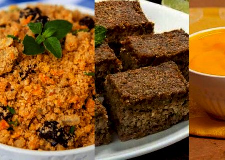 Farofa integral, quibe de quinoa e maionese de cenoura para Ceia de Ano Novo saudável