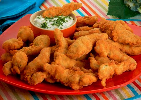 Receita deliciosa de Iscas de frango com requeijão temperado