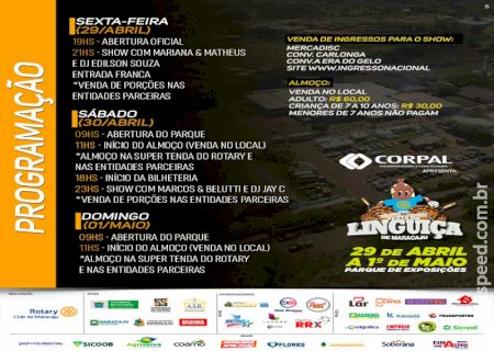 Maracaju: Confira Programação da 26ª Festa da Linguiça