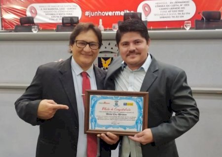 Michel Vaz Morrison é homenageado pela câmara de Campo Grande