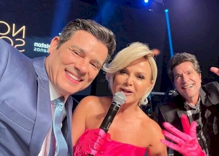 Celso Portiolli aparece no Teleton, mesmo internado, para agradecer doação