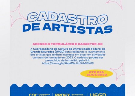 UFGD abre formulário de cadastro para artistas de Dourados e região