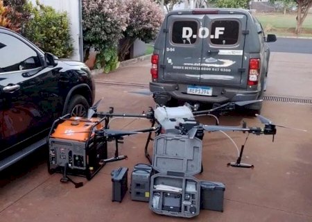 Drone agrícola avaliado em R$ 100 mil reais é apreendido pelo DOF