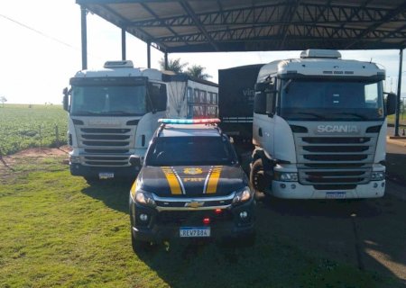 Carretas roubadas são apreendidas em MS e polícia descobre motoristas em cárcere privado