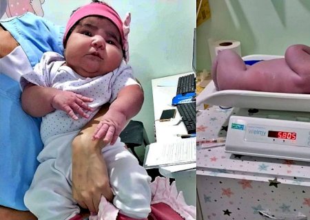 Já está em casa, Lorena a sidrolandense que nasceu com quase 6 kg