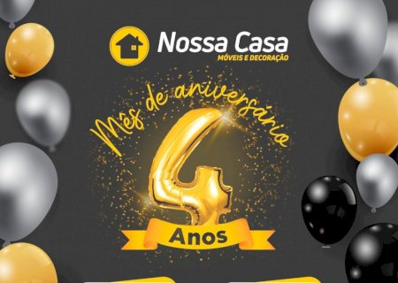 'Nossa Casa Móveis comemora 4 anos em Itaporã com super ofertas e brindes especiais!'