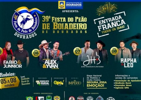Festa de Peão de Boiadeiro traz shows gratuitos e rodeios em touros e cavalos de 5 a 8 de outubro