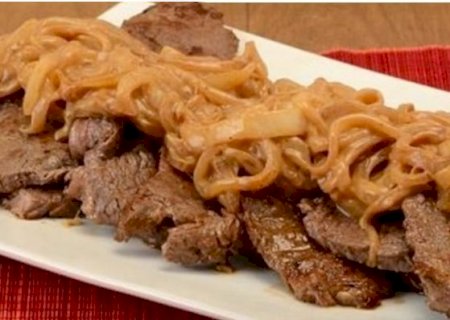 Bife acebolado cremoso, saiba como fazer
