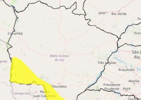 Inmet renova alerta de tempestade para 21 cidades de MS com queda de granizo