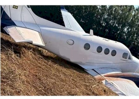 Trem de pouso falha e avi&atilde;o sai da pista durante decolagem em Chapadão do Sul