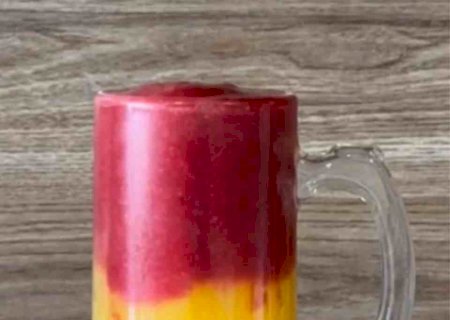 Além de bonita, bebida de duas cores é super refrescante para os dias quentes e secos