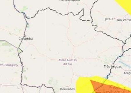 Onze cidades de MS recebem alerta de chuva intensa