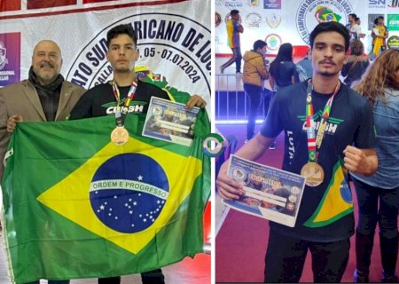 Jovens de Sidrolândia conquistam pódio em campeonato Sul-americano de luta de braço