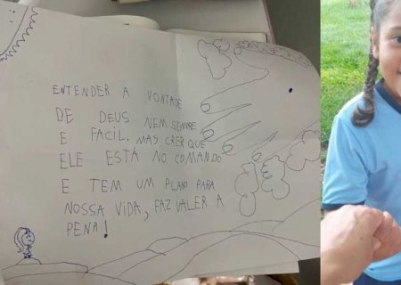 Família se emociona com desenho deixado por Alice, morta com picada de aranha em Paraíso das Águas