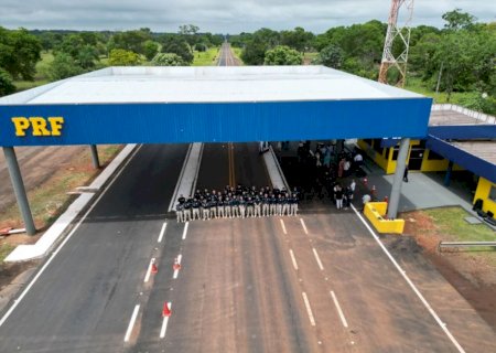 Pista da unidade operacional da PRF em Guia Lopes da Laguna recebe cobertura