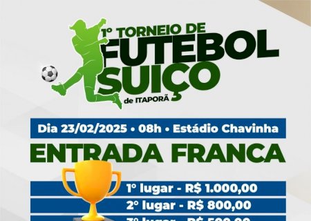 Getcel de Itaporã realiza Torneio de Futebol Suíço neste Domingo no Chavinha