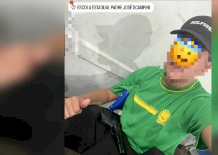 Aluno posta foto com simulacro e sofre sanções em escola de Campo Grande