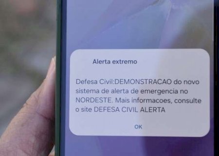 Hoje &agrave;s 14h: celulares v&atilde;o disparar alarme em teste de sistema de alertas