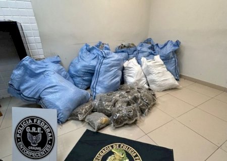 PF apreende mais de 200 kg de drogas em Corumbá
