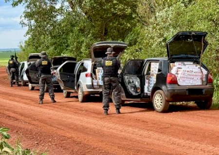 Vídeo - Quatro presos com veículos carregados de contrabando na fronteira de MS