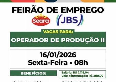 Itaporã realiza Feirão de Emprego nesta sexta com vagas na Seara e JBS