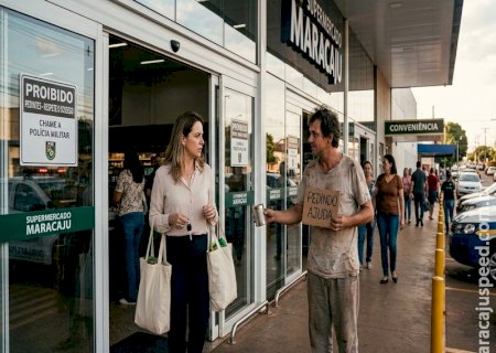 Comerciantes e clientes de Maracaju reclamam de abordagem constante de pedintes em portas de estabelecimentos