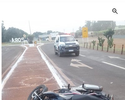 Itaporã: motociclista é encaminhado à delegacia após acidente na Rotatória do Peixe