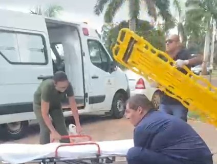 Vídeo - Jovem fica ferido após acidente de trabalho em Itaporã