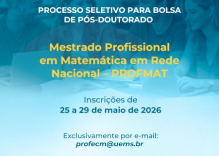 UEMS/Dourados lança edital para pós com bolsa de R$ 5,2 mil