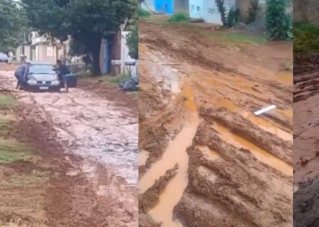 Mergulhados em lama, mais de 3 carros atolam em menos de 24h no Guanandi II (vídeo)