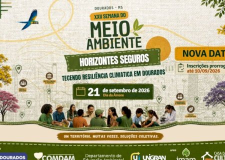 Prefeitura prorroga inscrições de trabalhos que serão apresentados na Eco Dourados