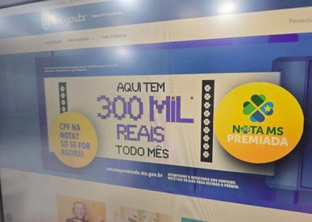 Três apostadores de MS levam R$ 33 mil cada na Nota Premiada