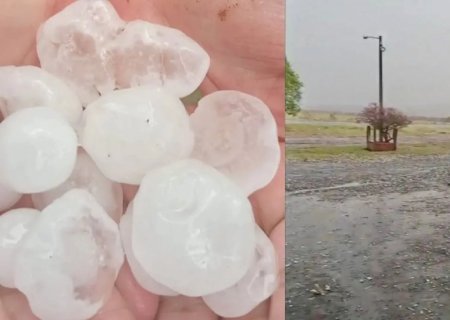 Fenômeno climático chama atenção após queda de granizo em área rural de MS