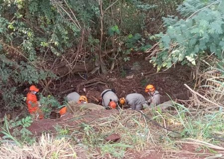 Motorista fica gravemente ferido após perder controle e capotar veículo na BR-163, entre Dourados e Caarapó
