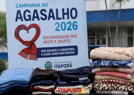 Campanha do Agasalho 2026 mobiliza população de Itaporã para ajudar famílias no inverno
