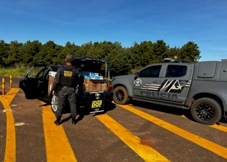 Idoso é flagrado com carregamento de cigarros contrabandeados
