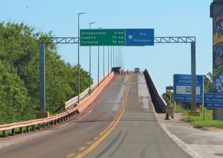 Tráfego em meia pista começa nesta sexta na ponte sobre o Rio Paraguai para início de obra em Corumbá