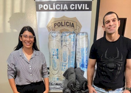 CONDEF entrega colchões, lençóis e cobertores à Delegacia de Polícia Civil de Itaporã para reforçar assistência humanitária durante o inverno