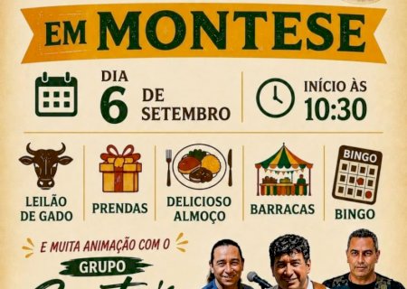 Itaporã - Festa da Capela em Montese acontece no próximo dia 6 de setembro