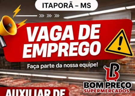Vaga de Emprego em Itaporã – Auxiliar de Açougueiro