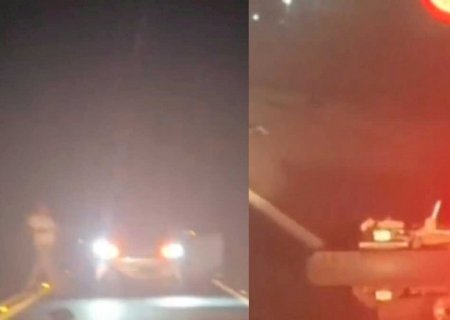 Dois carros e motocicleta se envolvem em acidente na BR-163 (vídeo)