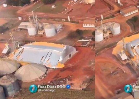 Armazém desaba em São Gabriel do Oeste (vídeo)
