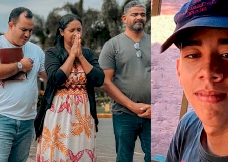 Emocionados, familiares fazem corrente de oração por jovem internado na UTI da Santa Casa (vídeo)